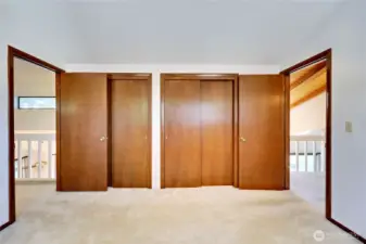 UPSTAIRS BEDROOM CLOSETS