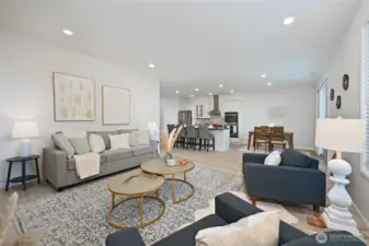 Spacious great-room style.