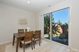 With slider to back yard.
