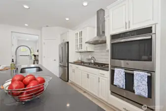 With stainless-steel appliances.