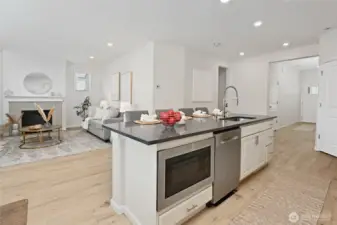 Built-in microwave.