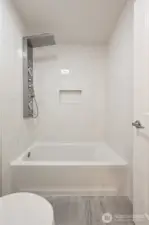 With new lux shower.