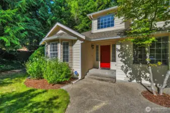 The positioning of this home allows privacy.