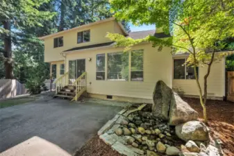 Serene water fall in backyard.