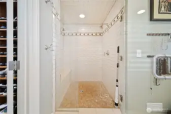 Primary bathroom shower.