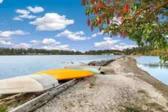Community spit for recreation.