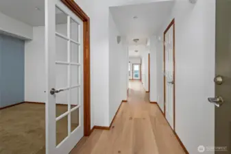 Entry way with office to the left.