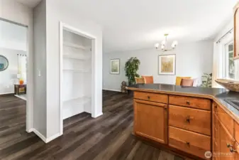 Kitchen Pantry with Adjustable Height Racks