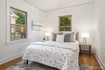 main level bedroom (faces backyard)