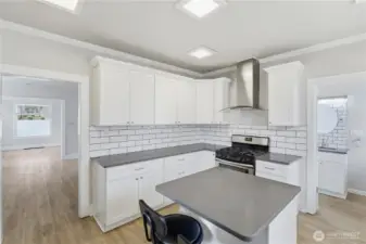 Unit B Kitchen Open and Spacious.