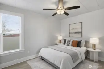 Unit B Bedroom 1 - Virtually Staged.