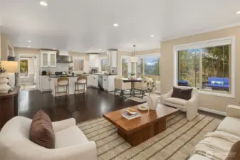 Main level kitchen and great room area