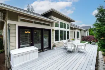 Expansive deck offers the perfect place to barbecue and enjoy the outdoors.