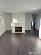 Living room with fireplace