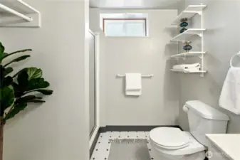 3/4 bath.