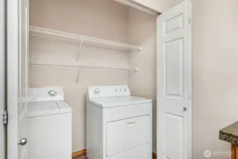 Washer and dryer included.