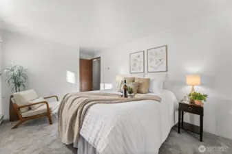 Primary bedroom with full bath