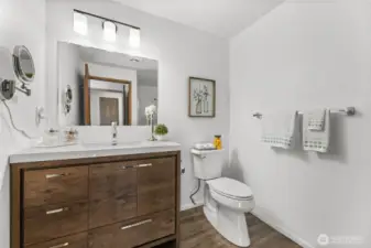 Primary bath with walk-in shower