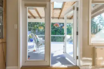 Deck entrance from living room