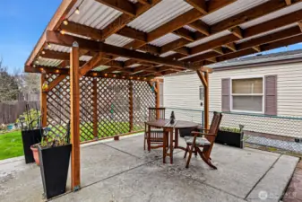 Relax outdoors more often! This covered patio is great for fresh air and comfort, no matter the weather – perfect for chill time!