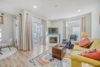 Cozy fireplace for those chilly nights