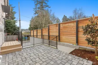 Patio off of kitchen/living.