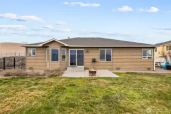 Fenced backyard with unobstructed views
