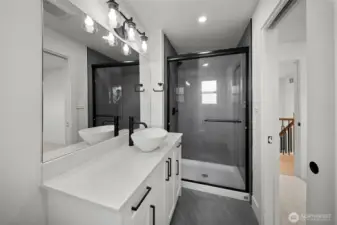 Bedroom 3 with en-suite full bathroom