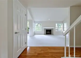 entry with hardwood floors