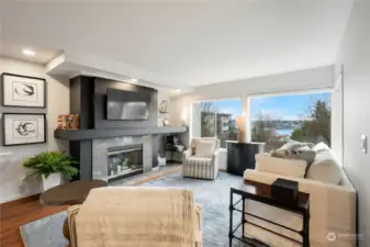 Views of Lake Union and the Cascades from your main floor