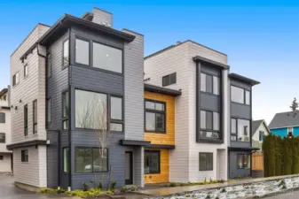 Welcome to Ivy North – a fresh take on Seattle living! Modern architecture, clean lines, and warm wood tones set the tone for this stylish new community right across from Crown Hill Park.