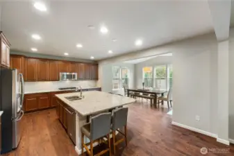 Large kitchen with ample storage