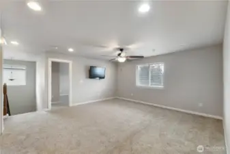 Large area for a second living room, game room or whatever works for you.