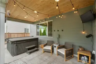 There is a stub out for a gas grill.