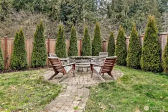 Built in fire pit.