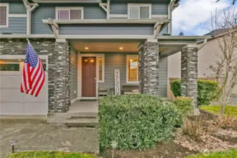 Welcoming porch.