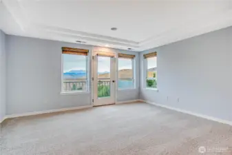 Primary Bedroom with View and private deck