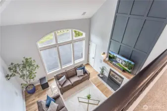 Top view of living room