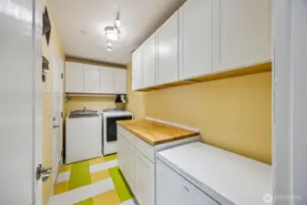 Abundant pantry and laundry storage built in. Freezer will convey with the home!
