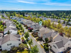 Quiet street access from behind the home that is typically only used by residents.