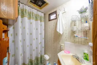 Small yet effective bathroom.