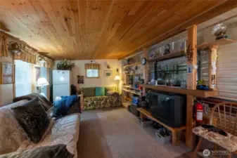 Side room with space for couches or bed.