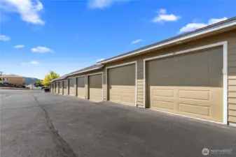 Easy access garage with ample driveway space for owners and guests