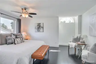 Primary Suite bedroom with seating nook