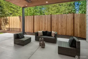 Private outdoor covered living area