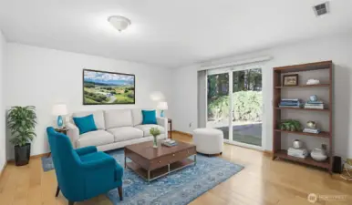 In the lower level you will find a large second living room/bonus space with direct access to the back patio - great for entertaining!