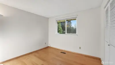 Another view of the lower level guest room without the virtual staging. This space is perfect for hobby room, home office, gym, guest room, or multi-gen living.
