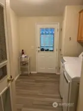 Utility Room with Washer & Dryer [shows Back Door]