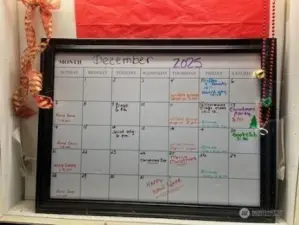 December's Clubhouse schedule at Entry