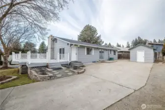 Space for all of your toys, shed for storage, and HUGE deck to entertain - what more do you need!